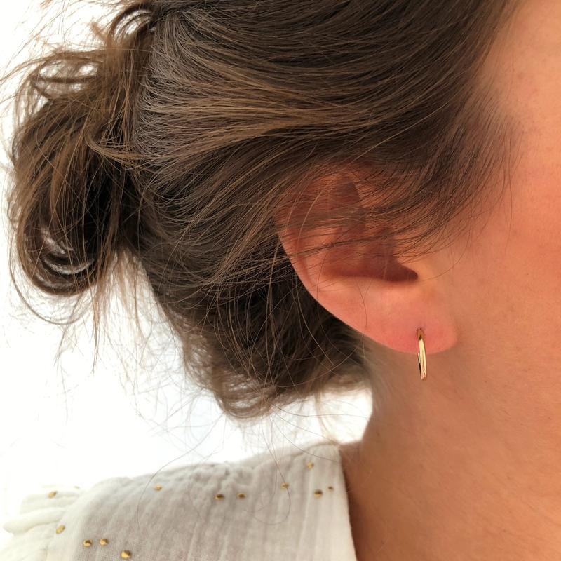 Aros «Jana» chapados en oro instants-plaisirs 