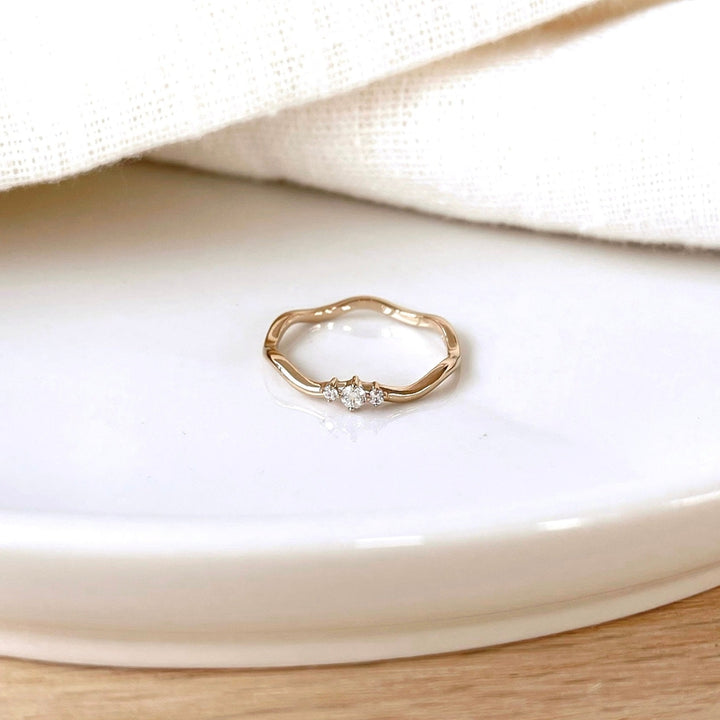 Anillo «Gema» chapado enInstants Plaisirs Instants Plaisirs  Joyas