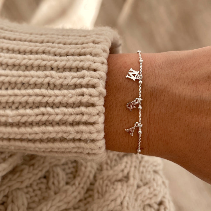 Pulsera «Initial» plata-Pulseras-instants-plaisirs-UnaInstants Plaisirs  Joyas