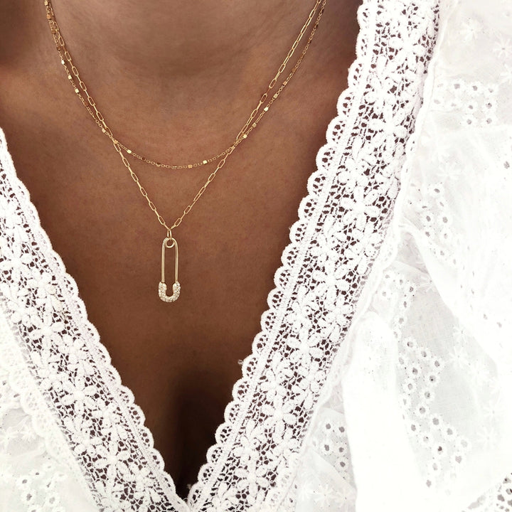 Chaîne "Ylia" plaqué or-instants-plaisirs-Chaîne 40cm-Instants Plaisirs • Bijoux