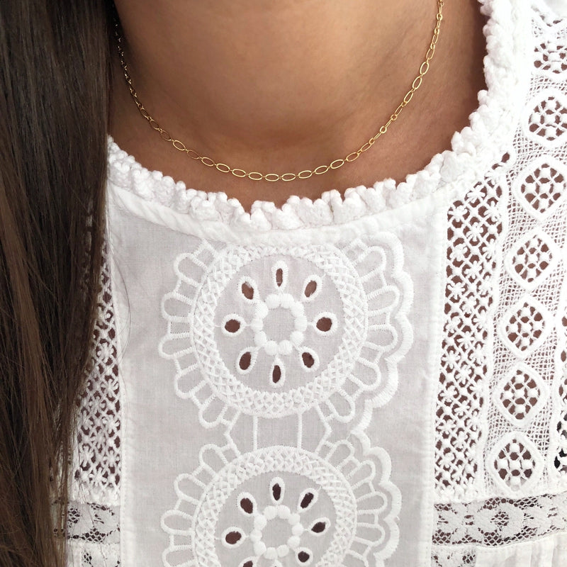 Collar «Jonia» chapado en oro instantes-placeres 