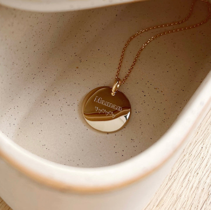 Collar «Maman» chapado enInstants Plaisirs  Joyas