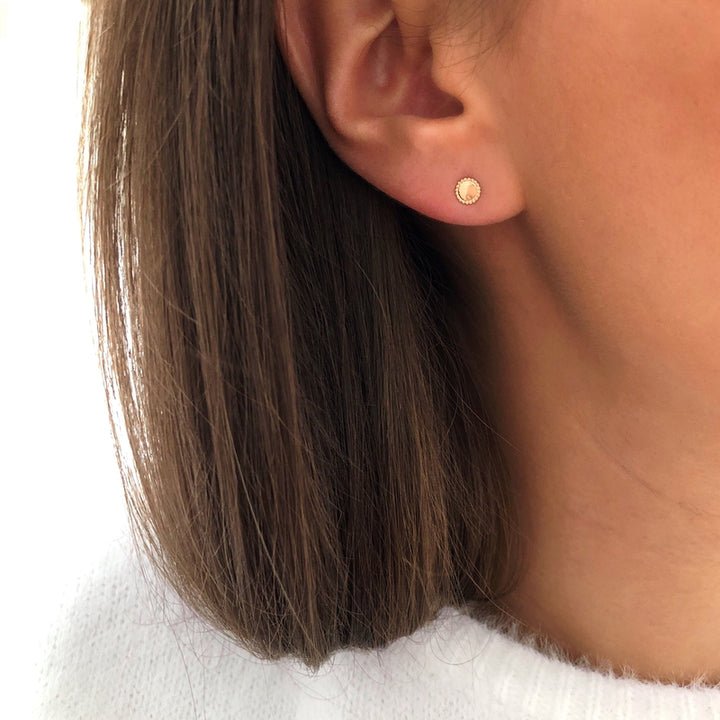 Pendientes «Nays» chapados en oro -Instants Plaisirs Joyería