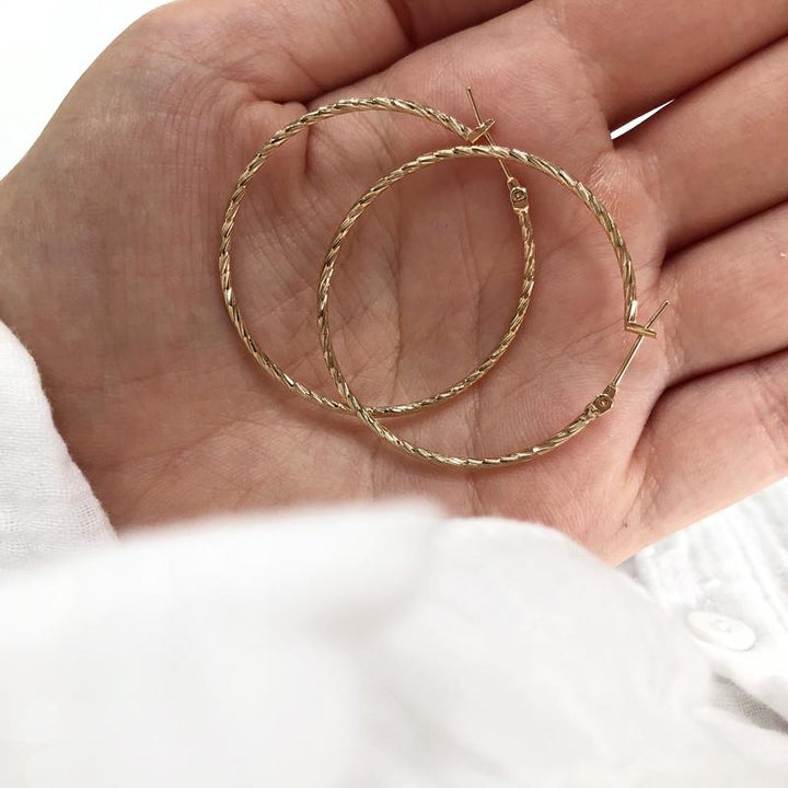 Aros «Jainiss» chapados en oro instants-plaisirs 