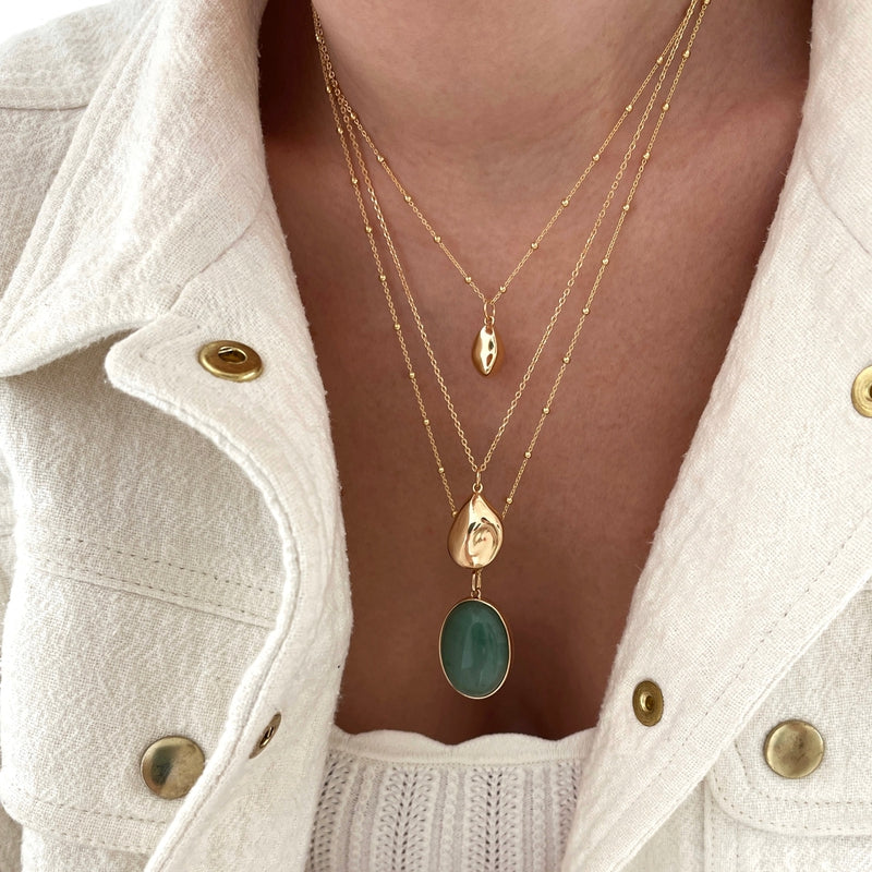 Collar «Glenn» chapado en oro-Collares-instants-plaisirs-Cadena de bolas deInstants Plaisirs  Joyas