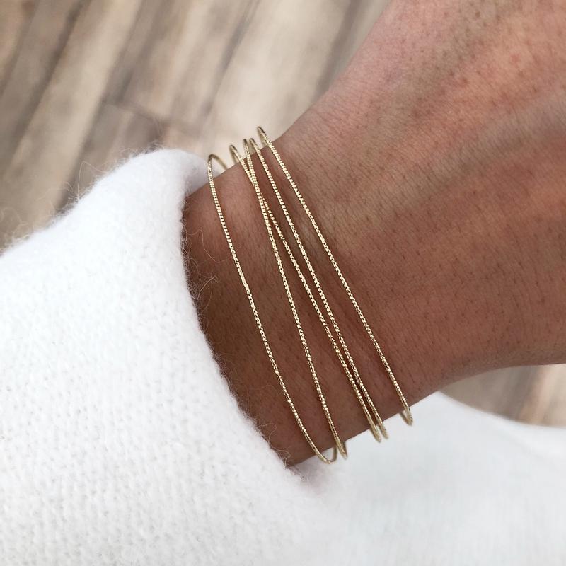 Brazalete «Leila» chapado en oro instants-plaisirs 