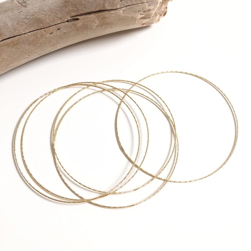 Brazalete «Leila» chapado en oro instants-plaisirs 