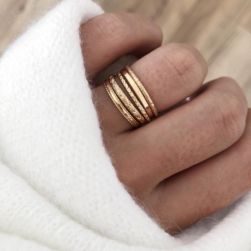 Anillo «Noa» chapado en oro Instants Plaisirs Joyas 