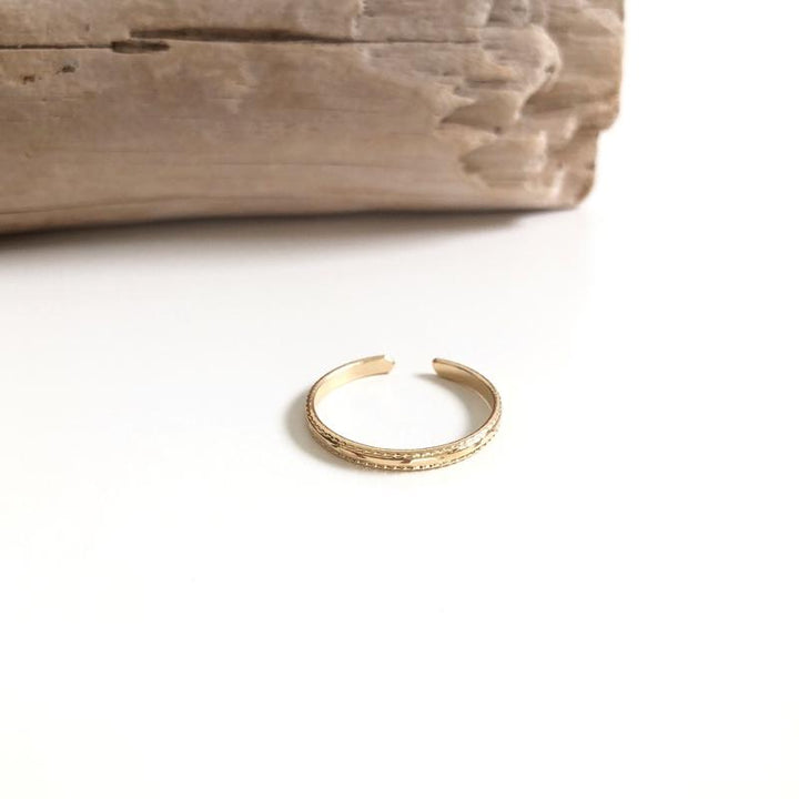 Anillo «Lozane» chapado en oro Instants Plaisirs Joyas 