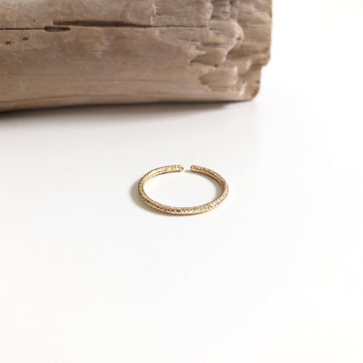 Anillo «Noa» chapado en oro Instants Plaisirs Joyas 