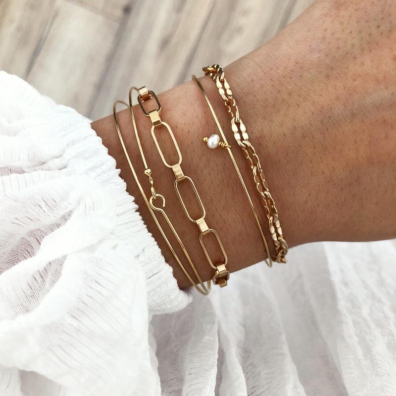 Brazalete «Mey» con perlas de agua dulce Instants Plaisirs  Joyas 