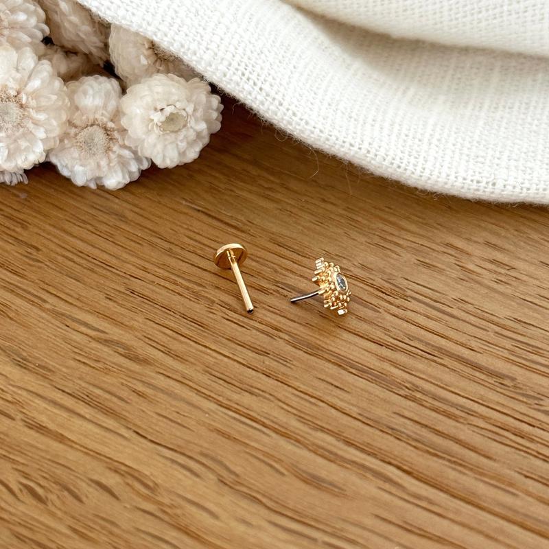 Piercing all'orecchio "Sunny" placcato oro