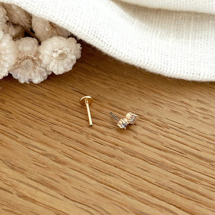 Piercing all'orecchio "Edwin" placcato oro