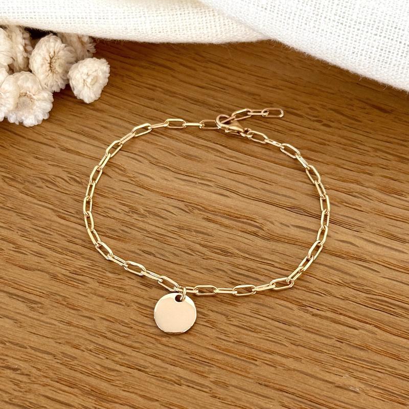 Bracciale con ciondolo a croce in oro massiccio 14K, catena a maglie cubane da 2,7 mm, gioielli religiosi da donna - Italia Bracciale con ciondolo a croce in oro massiccio 14K, catena a maglie cubane da 2,7 mm, gioielli religiosi da donna - Italia