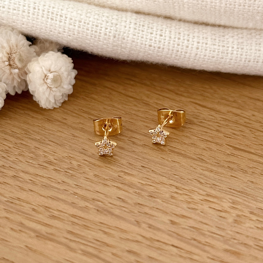 Boucles d'oreilles "Stella" plaqué or