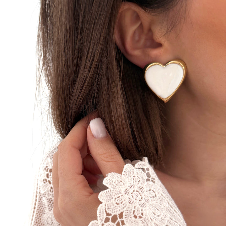Boucles d'oreilles "Zélia" acier