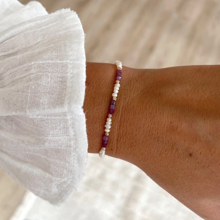 Bracciale "Rosalba" rubini placcatoInstants Plaisirs  Gioielli