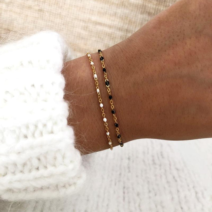 Bracelet "Galy" blanc ou noir instants-plaisirs 