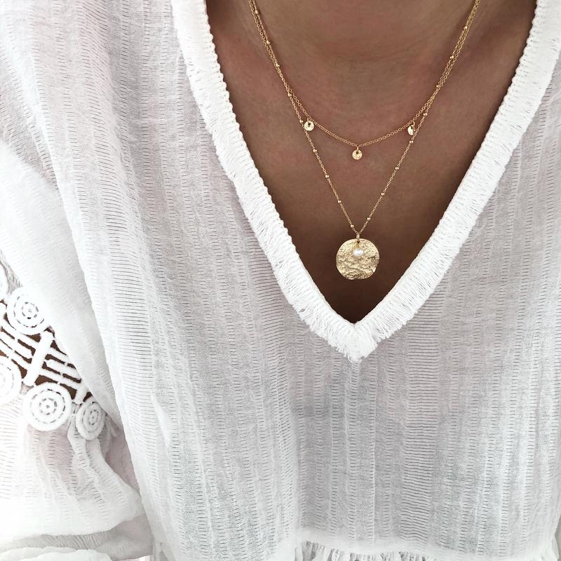 Collier "Ohana" plaqué or Instants Plaisirs - Bijoux 