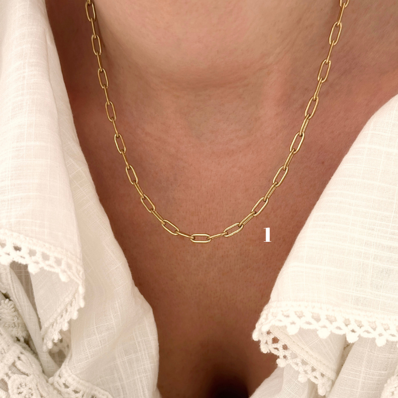 Collier chaine acier