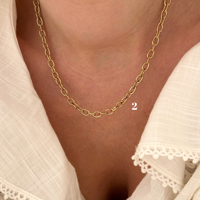 Collier chaine acier