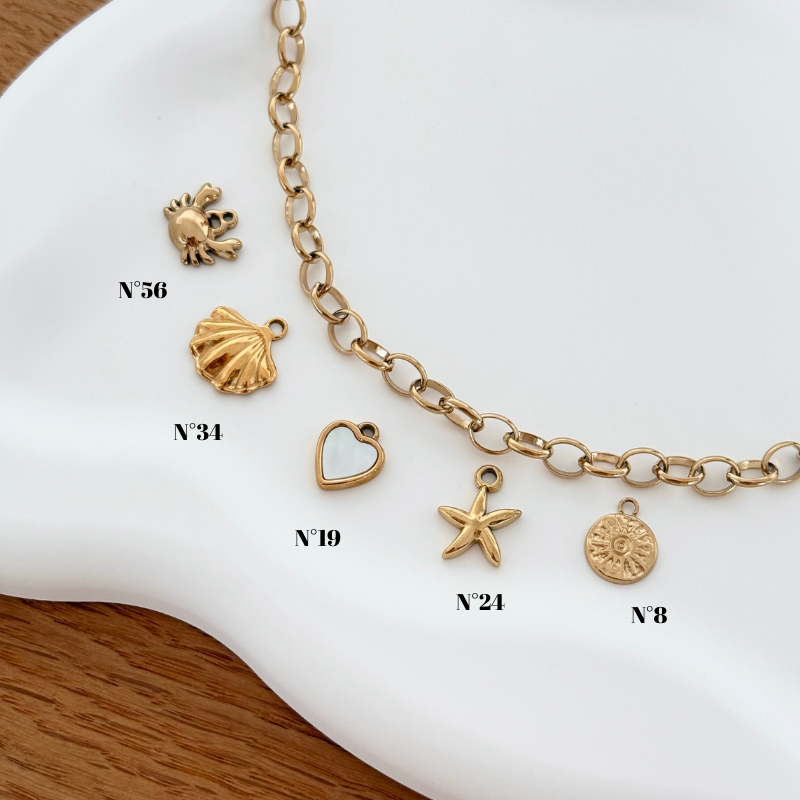 Bracelet charms personnalisable acier