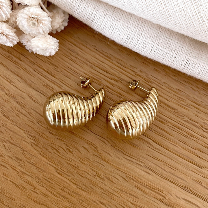 Boucles d'oreilles "Abee" acier