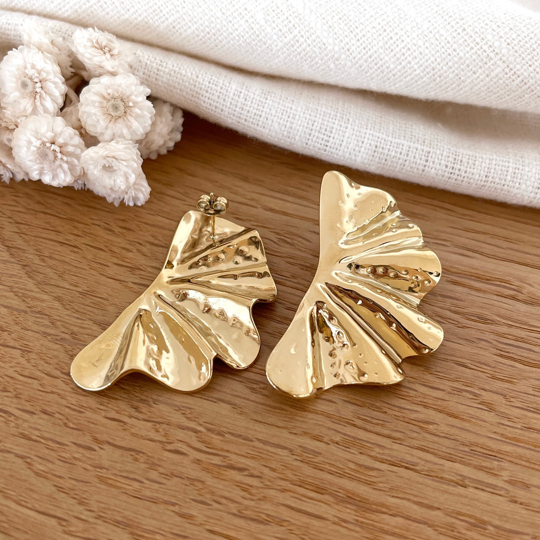 Boucles d'oreilles "Dune" acier