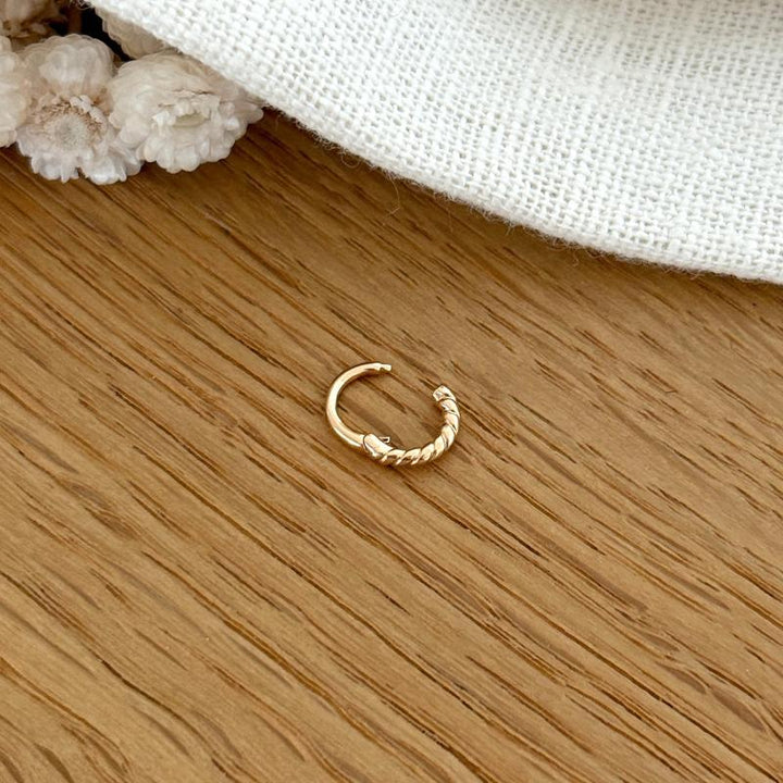 Piercing oreille "Paco" plaqué or