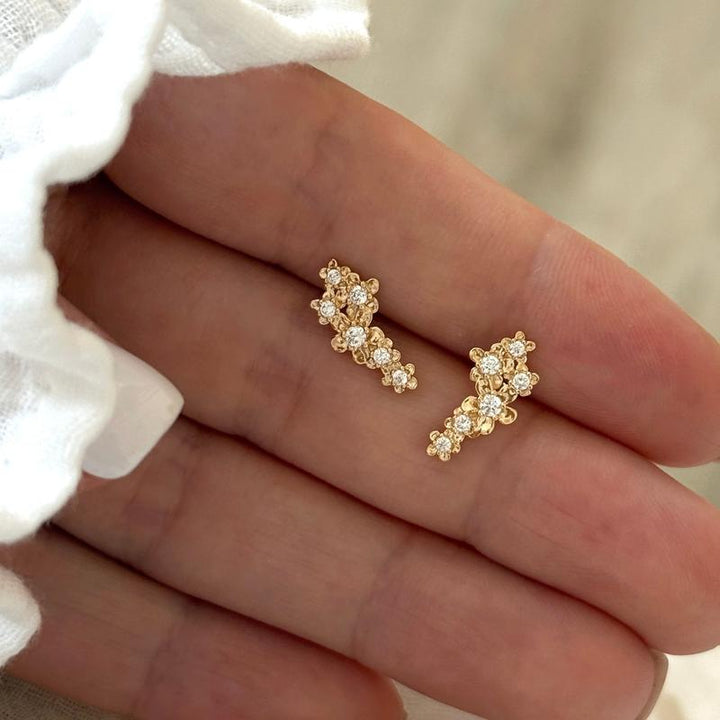 Boucles d'oreilles "Jasmine" plaqué or