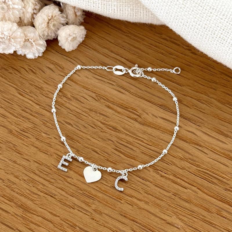Bracciale rigido a forma di cuore in argento Sterling 925 fatto a mano, bicolore, regalo di San Valentino - Italia Bracciale rigido a forma di cuore in argento Sterling 925 fatto a mano, bicolore, regalo di San Valentino - Italia