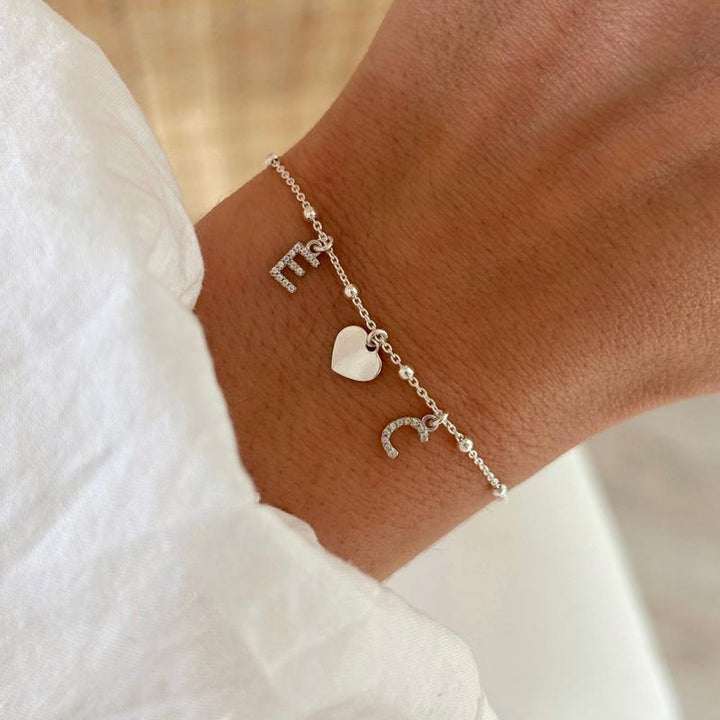 Bracelet "Luce" cœur argent