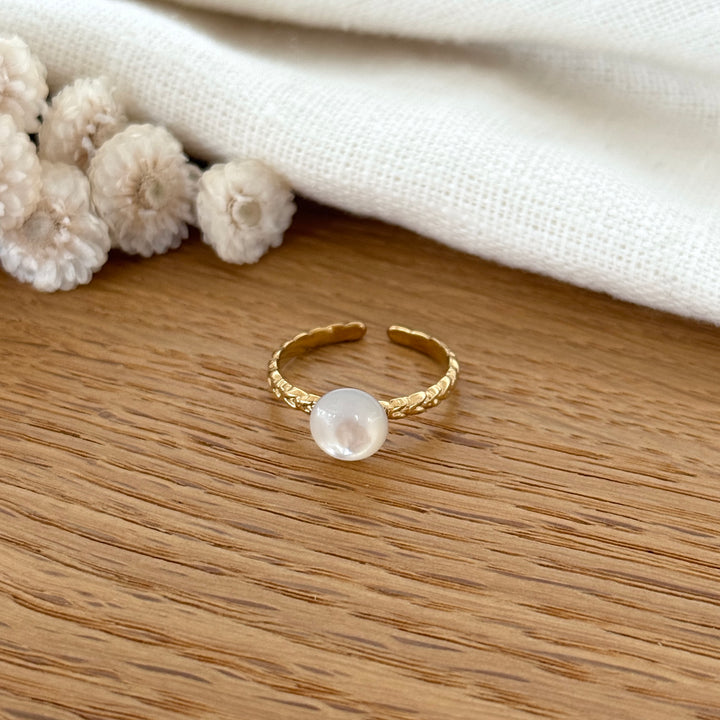 Bague "Aline" acier