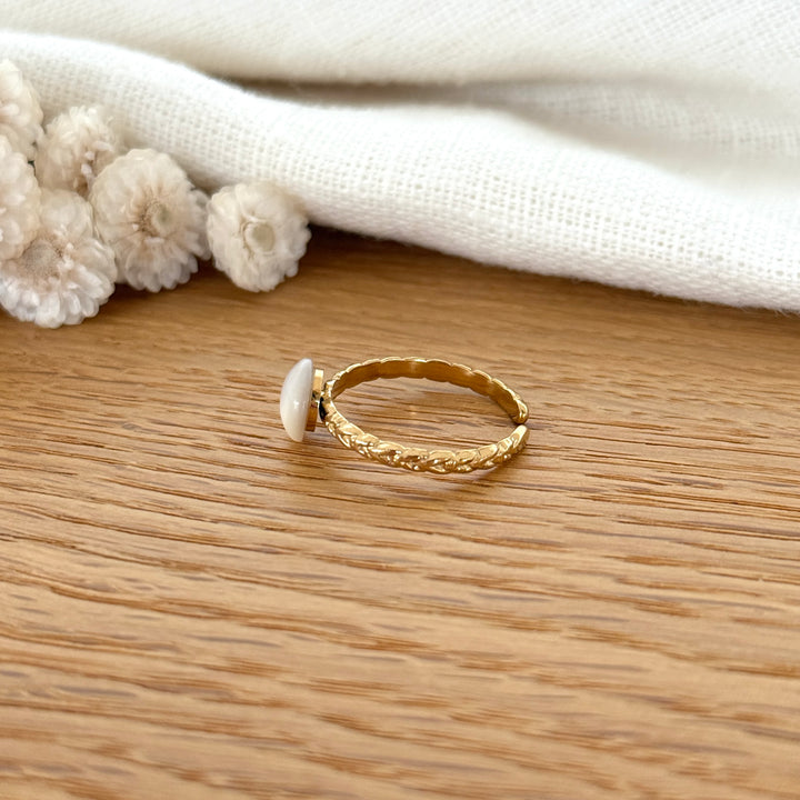Bague "Aline" acier