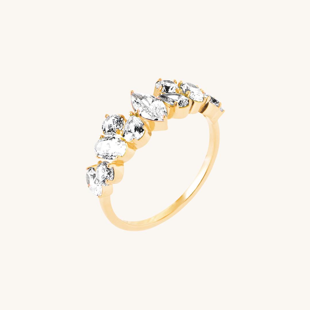 Anillo «Reina» chapado en oro