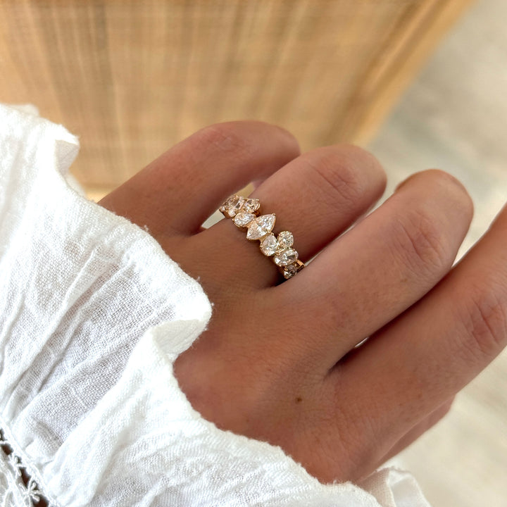 Bague "Reine" plaqué or