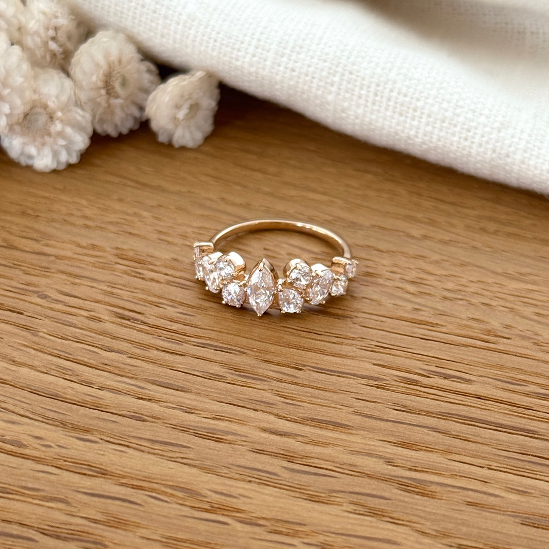 Bague "Reine" plaqué or
