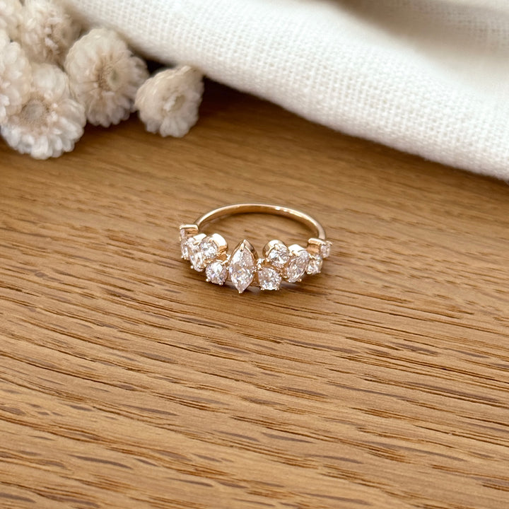 Bague "Reine" plaqué or
