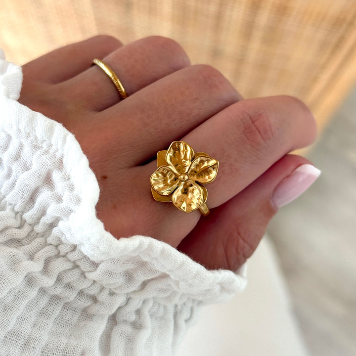 Anillo «Trébol» de acero