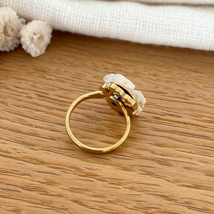 Bague ajustable avec un système rotatif anti-stress