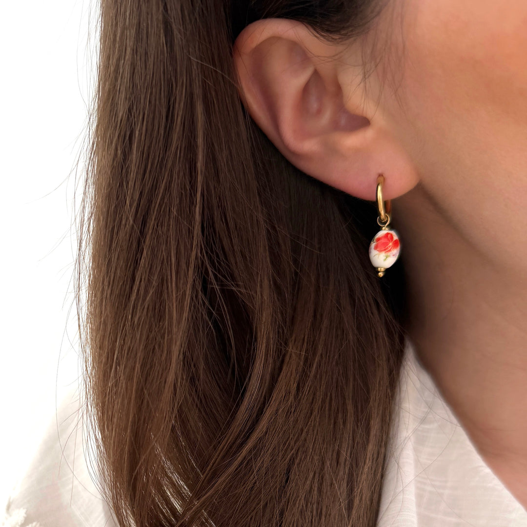 Créoles "Blossom" acier