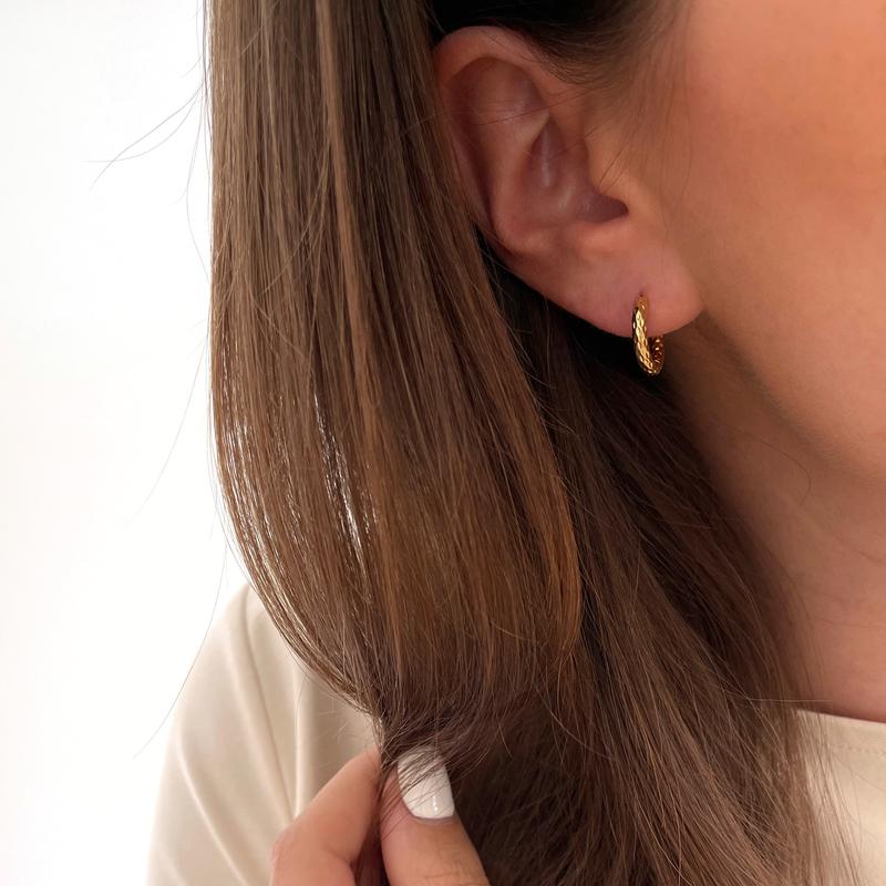 Créoles "Kesya" acier-Boucles d'oreilles-instants-plaisirs-Instants Plaisirs | Bijoux