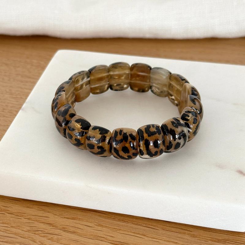 "Alia" Leopard-Print Bracelet - Bracelet -Instants Plaisirs • Jewelry -Instants Plaisirs | Jewelry