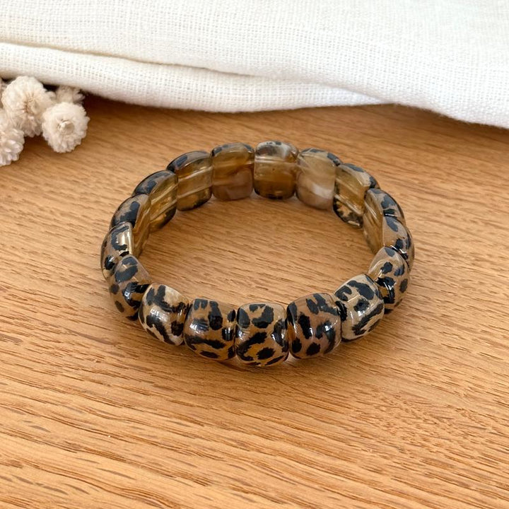 Bracelet "Alia" léopard-Bracelet-Instants Plaisirs • Bijoux-Instants Plaisirs | Bijoux