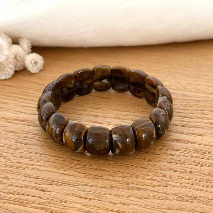 Bracelet "Alia" marron-Bracelet-Instants Plaisirs • Bijoux-Instants Plaisirs | Bijoux