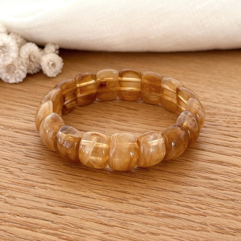 Bracelet "Alia" caramel-Bracelet-Instants Plaisirs • Bijoux-Instants Plaisirs | Bijoux