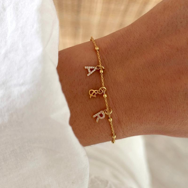 "Luce" Gold-Plated Bracelet - Bracelets - Moments of Joy - 1 Letter -Instants Plaisirs | Jewelry