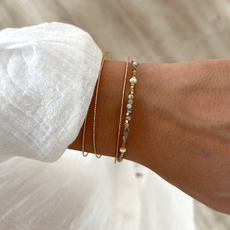 "Wallis" Steel Jasper Bracelet - Bracelets -Instants Plaisirs • Jewelry -Instants Plaisirs | Jewelry