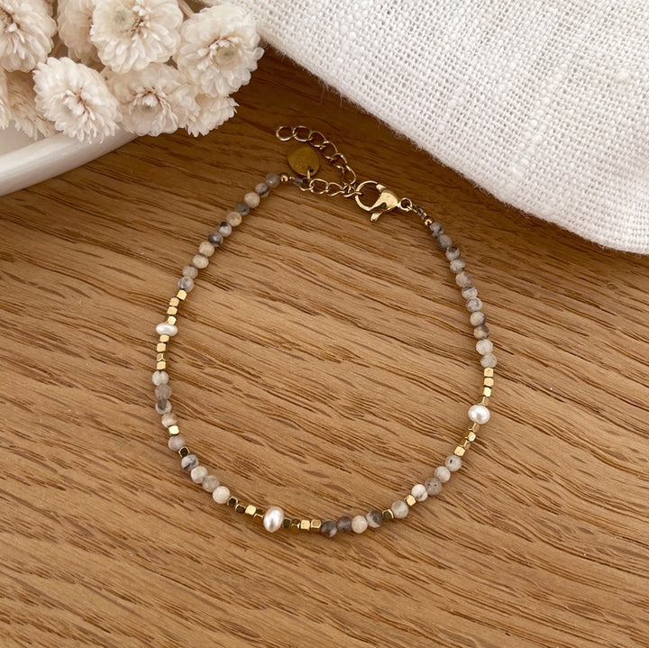 "Wallis" Steel Jasper Bracelet - Bracelets -Instants Plaisirs • Jewelry -Instants Plaisirs | Jewelry