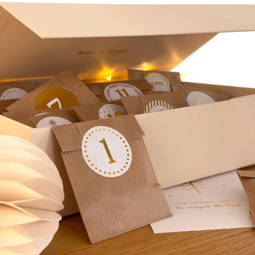 Calendrier de l'Avent bijoux 24 pochettes surprises à ouvrir en attendant Noël